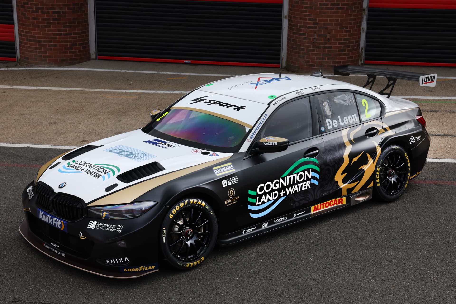 The #2 De Leon BTCC car parked in the pit lane